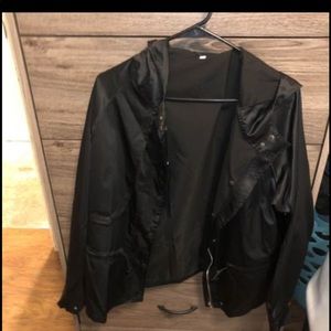 Satin hooded jacket